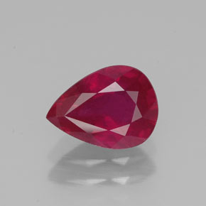 1,36 ctw natürlicher roter Rubin, Birnenform, VS-SI