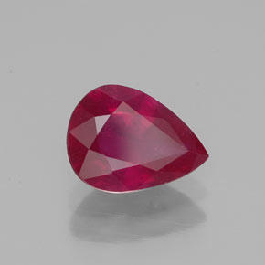 1,36 ctw natürlicher roter Rubin, Birnenform, VS-SI