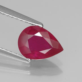 1,41 ctw natürlicher roter Rubin, Birnenform, VS-SI