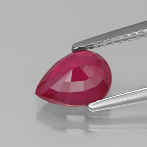 1,44 ctw natürlicher roter Rubin, Birnenform, VS-SI