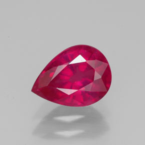 1,51 ctw natürlicher roter Rubin, Birnenform, VS-SI