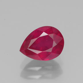 1,56 ctw natürlicher roter Rubin, Birnenform, VS-SI