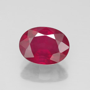 1,75 ctw natürlicher roter Rubin, Oval Schliff, SI
