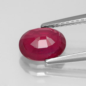 1,75 ctw natürlicher roter Rubin, Oval Schliff, SI