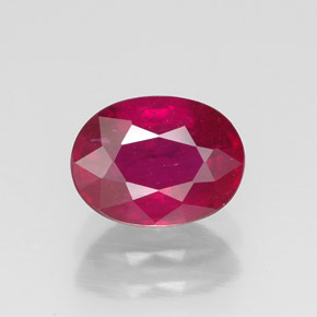 1,75 ctw natürlicher roter Rubin, Oval Schliff, VS-SI