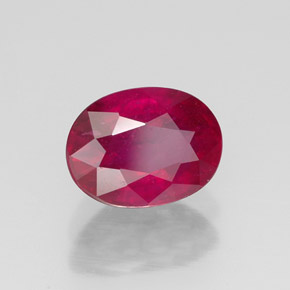 1,75 ctw natürlicher roter Rubin, Oval Schliff, VS-SI