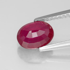 1,75 ctw natürlicher roter Rubin, Oval Schliff, VS-SI