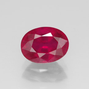 1,62 ctw natürlicher roter Rubin, Oval Schliff, VS-SI