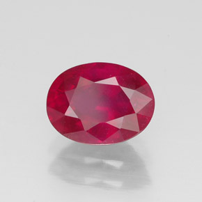 1,62 ctw natürlicher roter Rubin, Oval Schliff, VS-SI