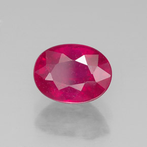 1,95 ctw natürlicher roter Rubin, Oval Schliff, VS-SI