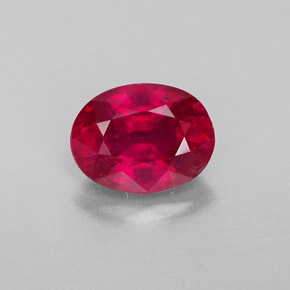 1,60 ctw natürlicher roter Rubin, Oval Schliff, VS-SI