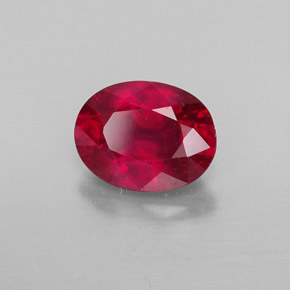 1,60 ctw natürlicher roter Rubin, Oval Schliff, VS-SI