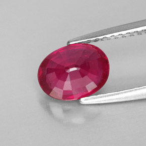 1,60 ctw natürlicher roter Rubin, Oval Schliff, VS-SI