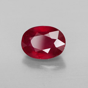1,83 ctw natürlicher roter Rubin, Oval Schliff, VS-SI