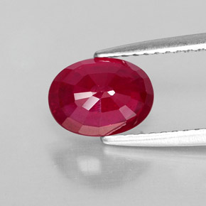 1,83 ctw natürlicher roter Rubin, Oval Schliff, VS-SI