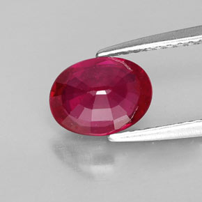 1,78 ctw natürlicher roter Rubin, Oval Schliff, VS-SI