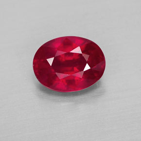 1,76 ctw natürlicher roter Rubin, Oval Schliff, VS-SI
