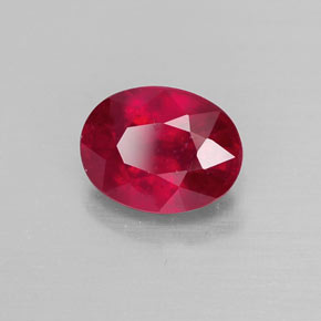 1,76 ctw natürlicher roter Rubin, Oval Schliff, VS-SI