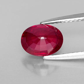 1,76 ctw natürlicher roter Rubin, Oval Schliff, VS-SI