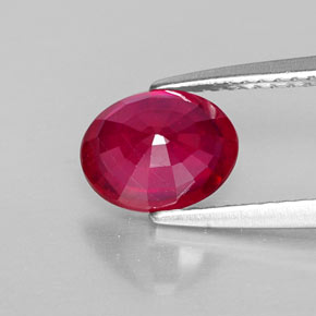 1,81 ctw natürlicher roter Rubin, Oval Schliff, VS-SI