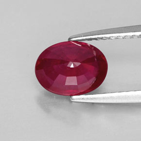 1,82 ctw natürlicher roter Rubin, Oval Schliff, VS-SI