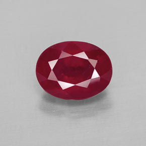 2,11 ctw natürlicher roter Rubin, Oval Schliff, VS-SI