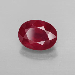 2,11 ctw natürlicher roter Rubin, Oval Schliff, VS-SI