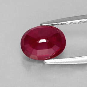 2,11 ctw natürlicher roter Rubin, Oval Schliff, VS-SI