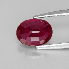 1,83 ctw natürlicher roter Rubin, Oval Schliff, VS-SI