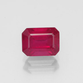 1,52 ctw natürlicher roter Rubin, Smaragdschliff, VS-SI