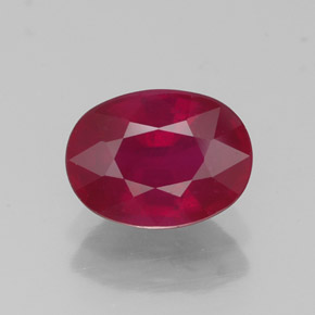 1,86 ctw natürlicher roter Rubin, Oval Schliff, VS-SI