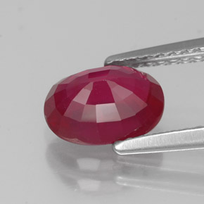 1,86 ctw natürlicher roter Rubin, Oval Schliff, VS-SI