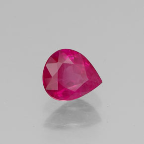 0,50 ctw natürlicher roter Rubin, Birnenform, VS-SI