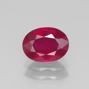 1,64 ctw natürlicher roter Rubin, Oval Schliff, SI
