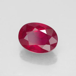 1,64 ctw natürlicher roter Rubin, Oval Schliff, SI