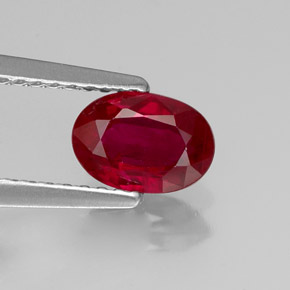 1,01 ctw natürlicher roter Rubin, Oval Schliff, VS-SI
