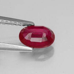 1,01 ctw natürlicher roter Rubin, Oval Schliff, VS-SI