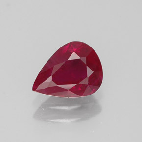1,07 ctw natürlicher roter Rubin, Birnenform, VS-SI