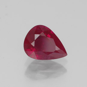 1,07 ctw natürlicher roter Rubin, Birnenform, VS-SI
