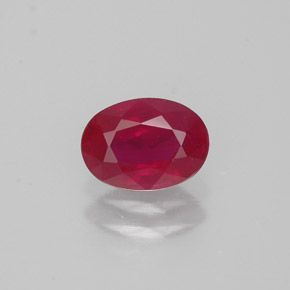 0,89 ctw natürlicher roter Rubin, Oval Schliff, VS-SI