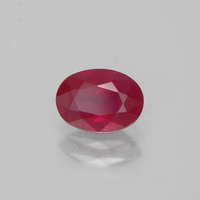 0,89 ctw natürlicher roter Rubin, Oval Schliff, VS-SI