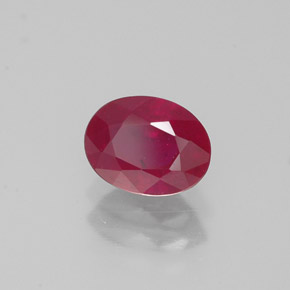 1,12 ctw natürlicher roter Rubin, Oval Schliff, VS-SI