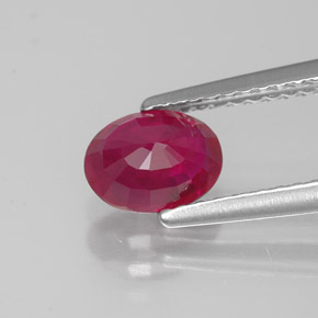 1,12 ctw natürlicher roter Rubin, Oval Schliff, VS-SI