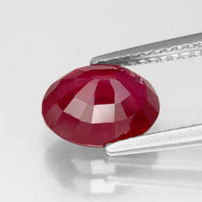 2,49 ctw natürlicher roter Rubin, Oval Schliff, VS-SI
