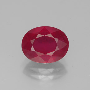 2,81 ctw natürlicher roter Rubin, Oval Schliff, VS-SI