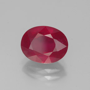 2,81 ctw natürlicher roter Rubin, Oval Schliff, VS-SI