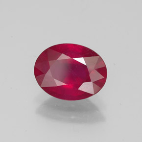 1,93 ctw natürlicher roter Rubin, Oval Schliff, VS-SI
