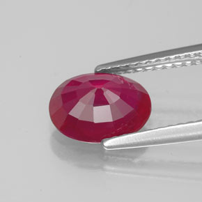 1,93 ctw natürlicher roter Rubin, Oval Schliff, VS-SI