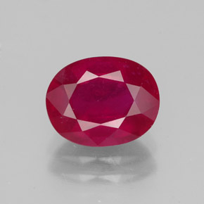 2,72 ctw natürlicher roter Rubin, Oval Schliff, VS-SI