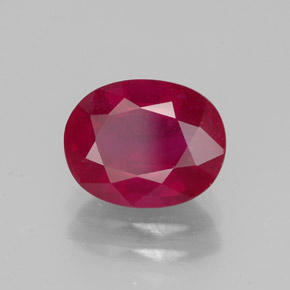 2,72 ctw natürlicher roter Rubin, Oval Schliff, VS-SI